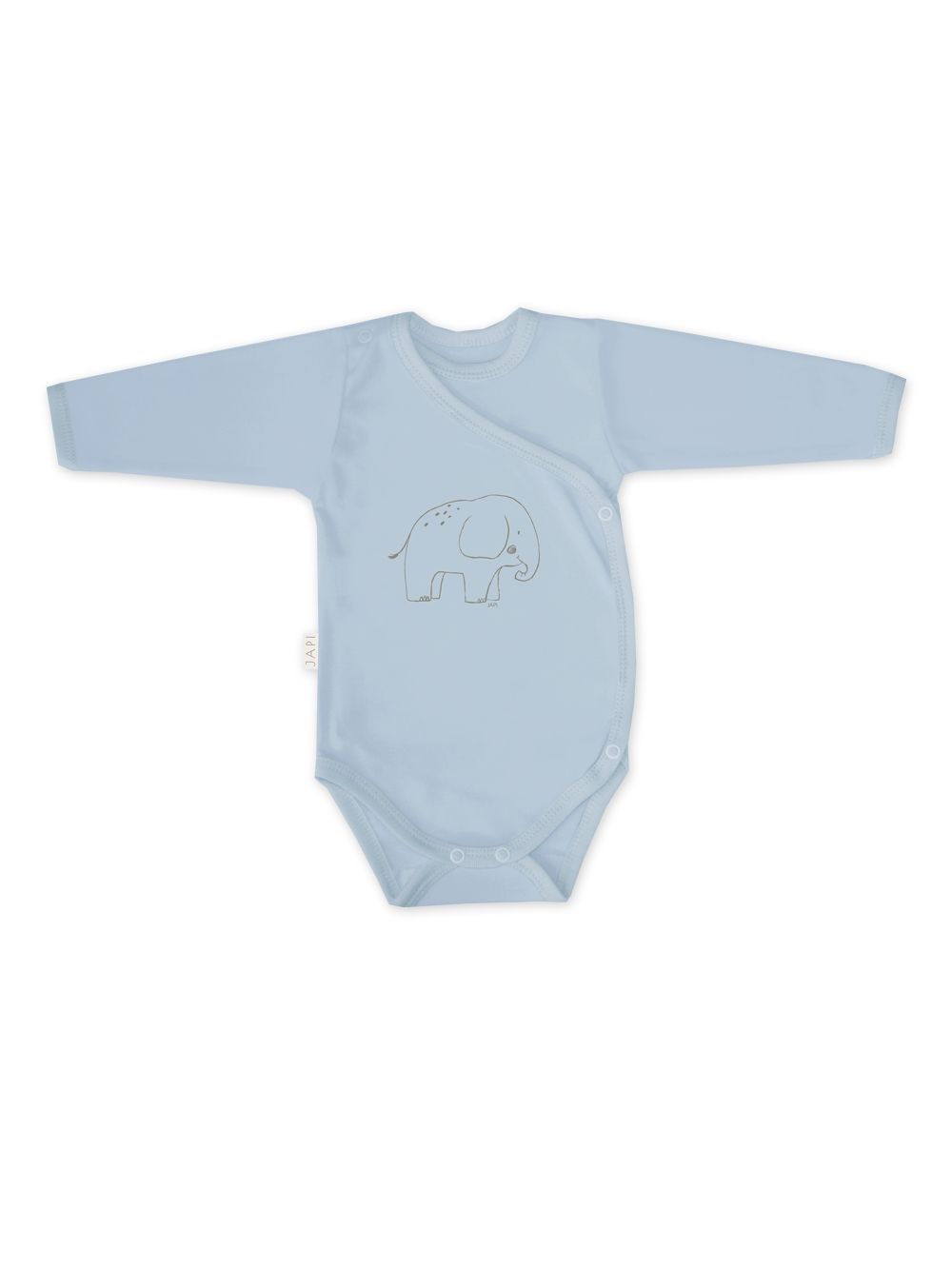 Long-sleeved wrapover bodysuit ELEPHANT