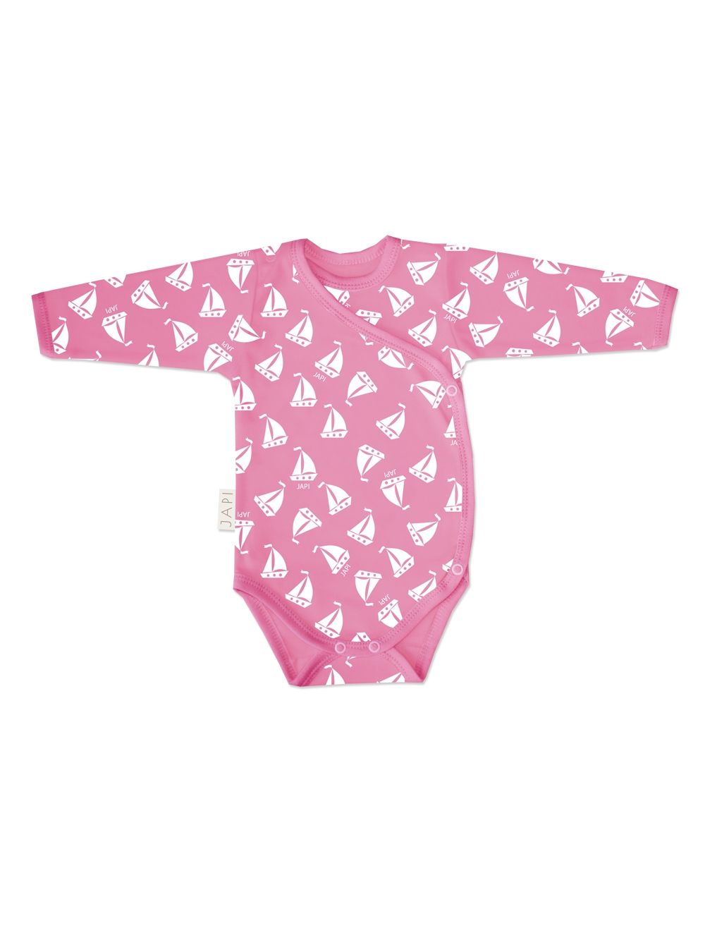 Long-sleeved wrapover bodysuit SAILBOAT