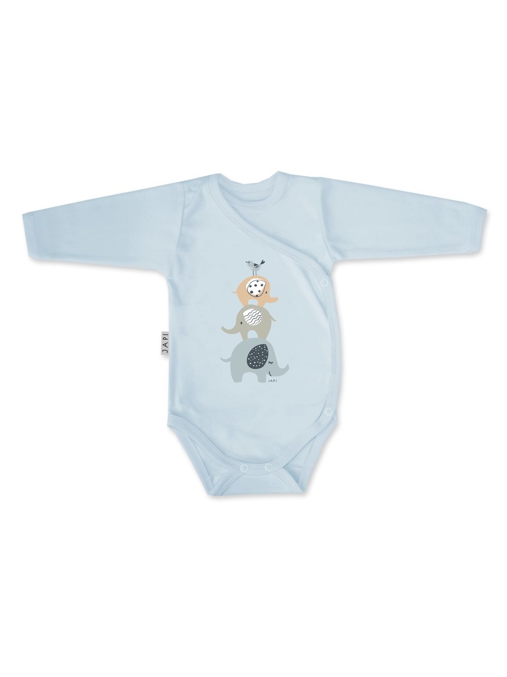 Long-sleeved wrapover bodysuit THREE ELEPHANTS