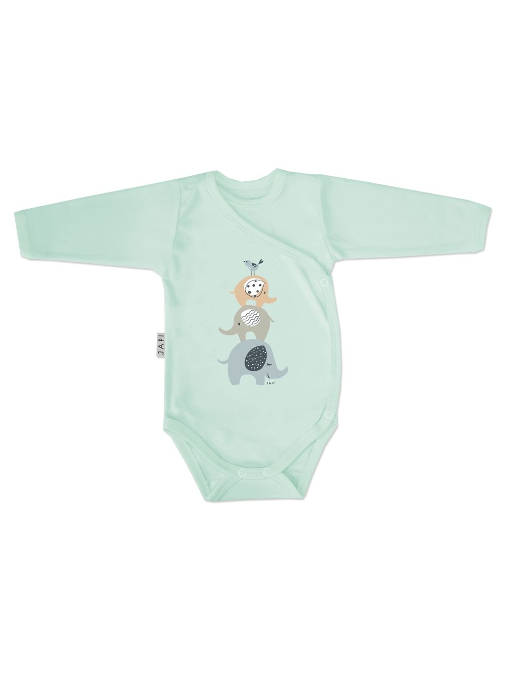Long-sleeved wrapover bodysuit THREE ELEPHANTS