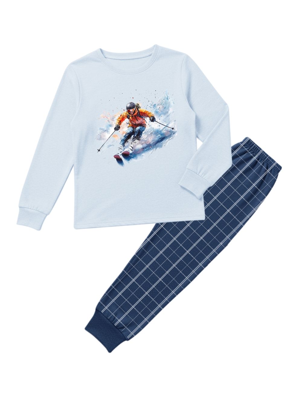 Men's long-sleeved pajamas SNOW RIDER