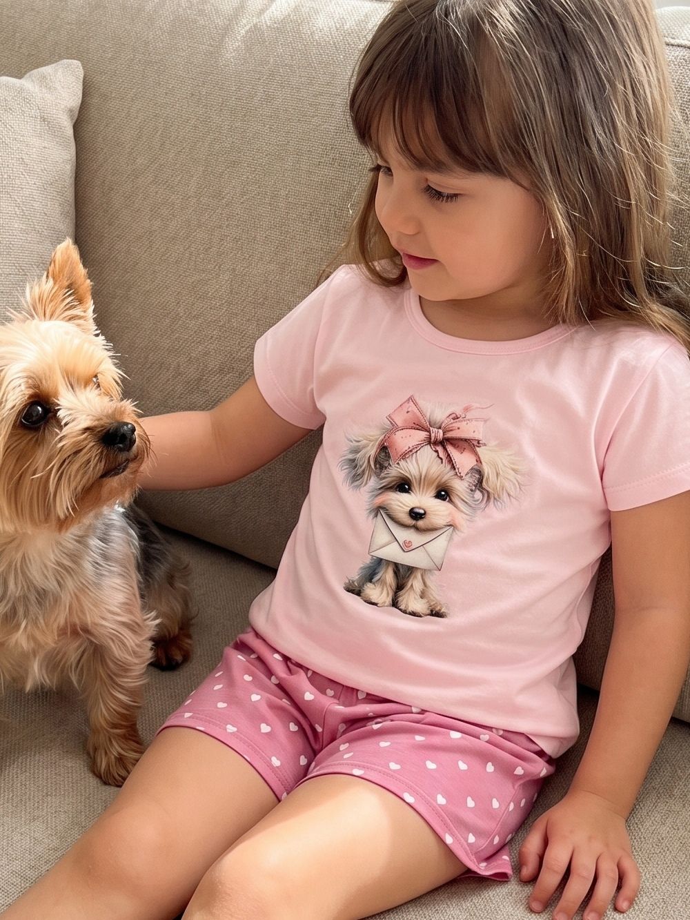 Pyjamas LITTLE PUPPY with short sleeves