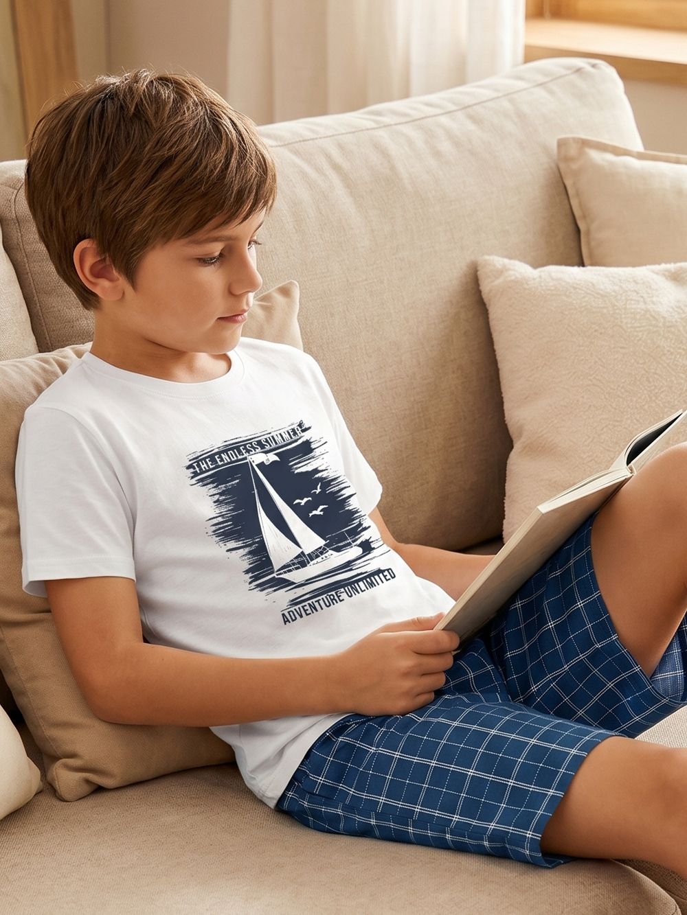 Pyjamas NAUTICAL DREAM with short sleeves