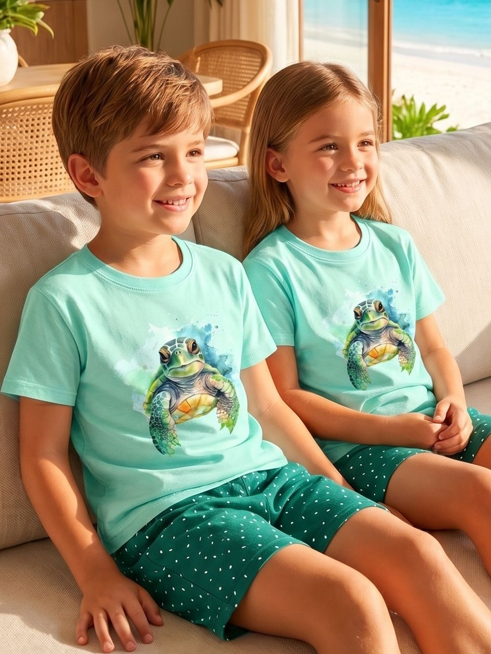 Pyjamas TURTLE with short sleeves