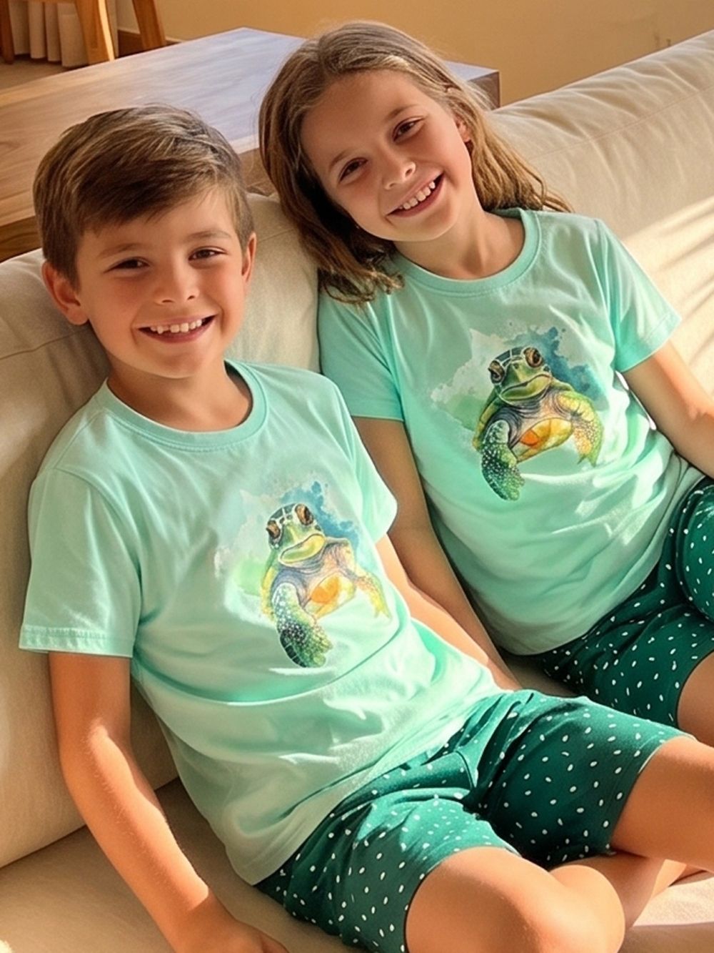 Pyjamas TURTLE with short sleeves