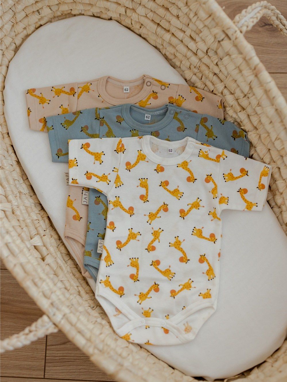 Short-sleeved bodysuit BABY GIRAFFE