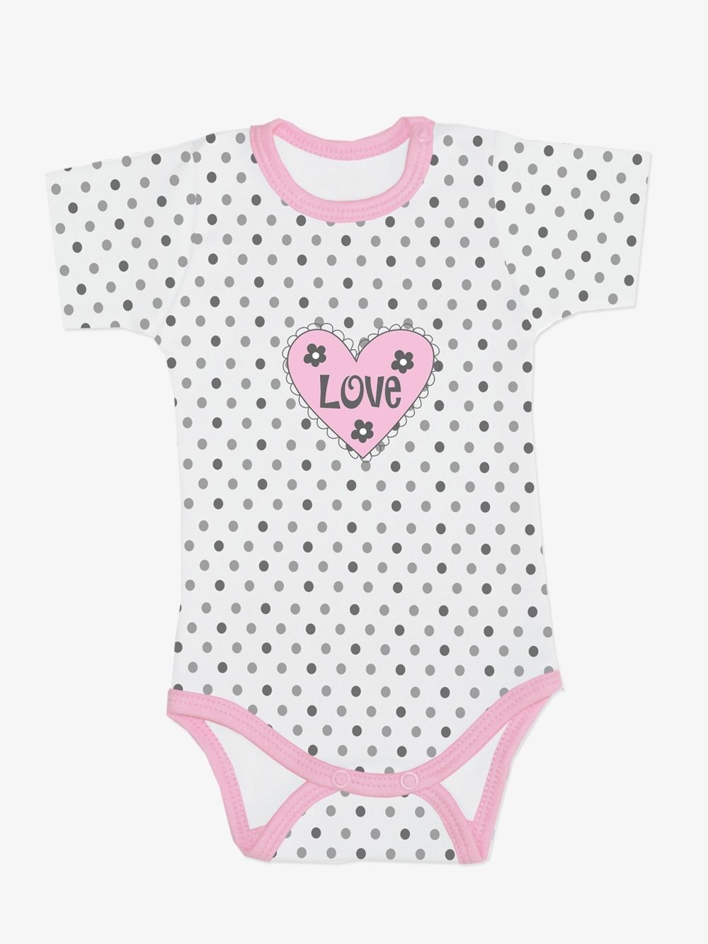 Short-sleeved bodysuit Dots Love