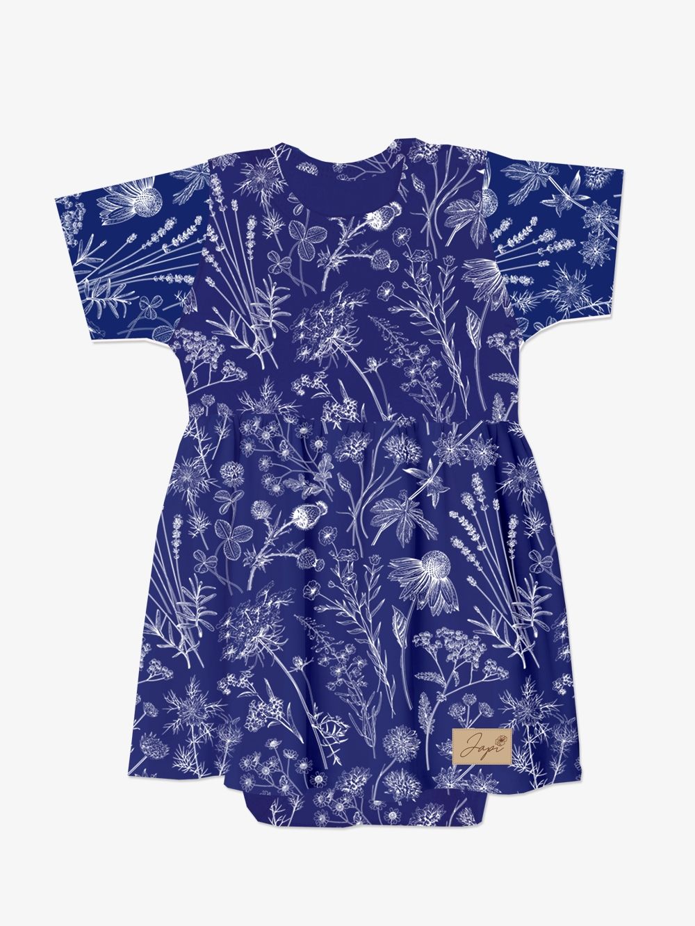 Short-sleeved dress bodysuit HERBARIUM