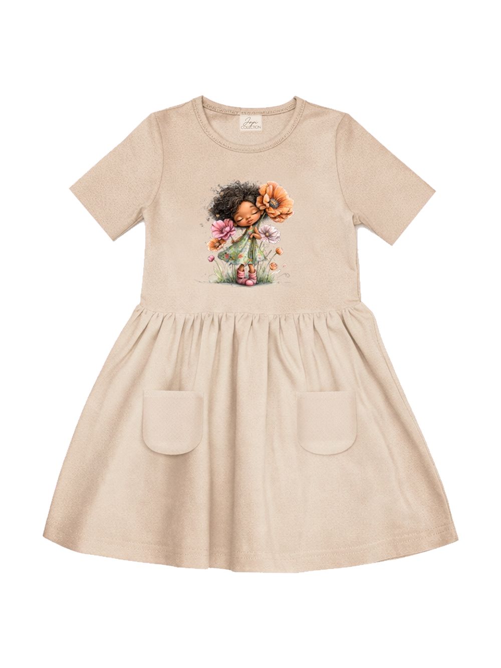 Short-sleeved dress FLORAL