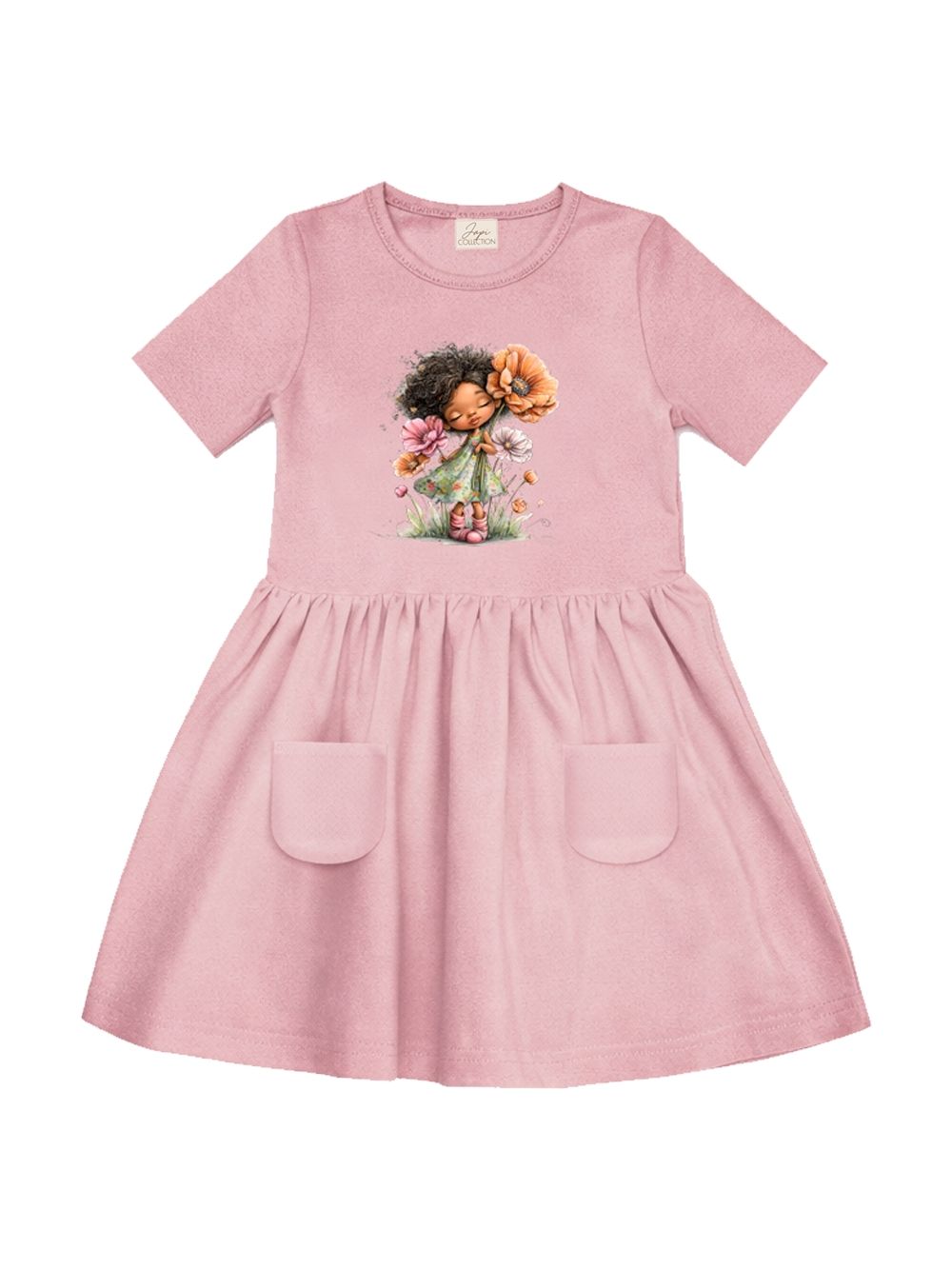 Short-sleeved dress GIRL FLORAL