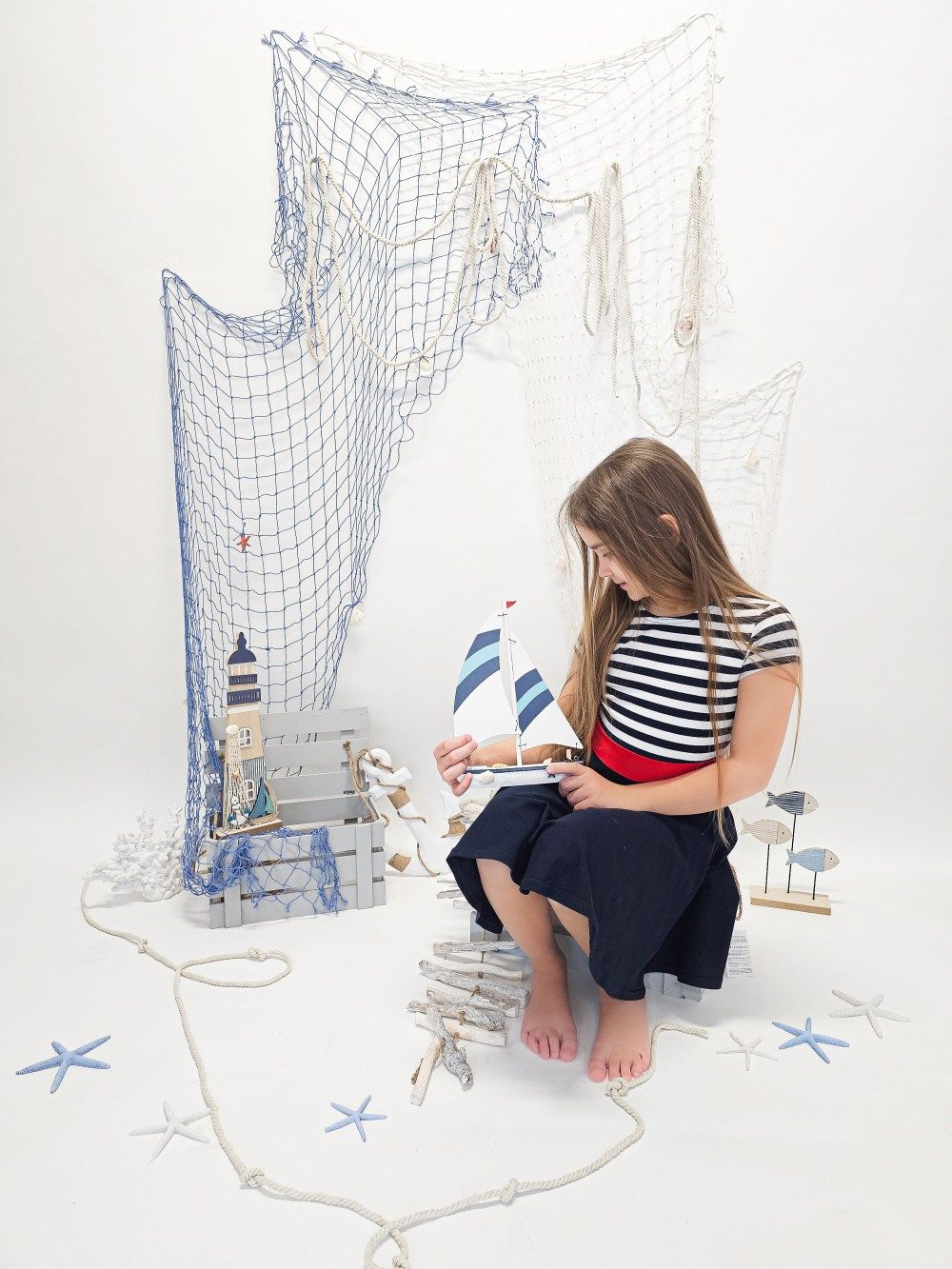 Short-sleeved dress MARITIME