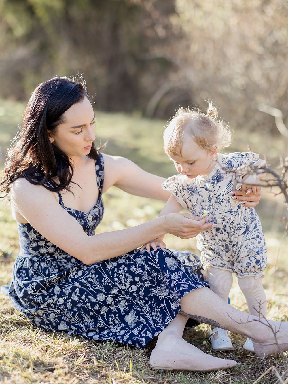 Short-sleeved jumpsuit HERBARIUM