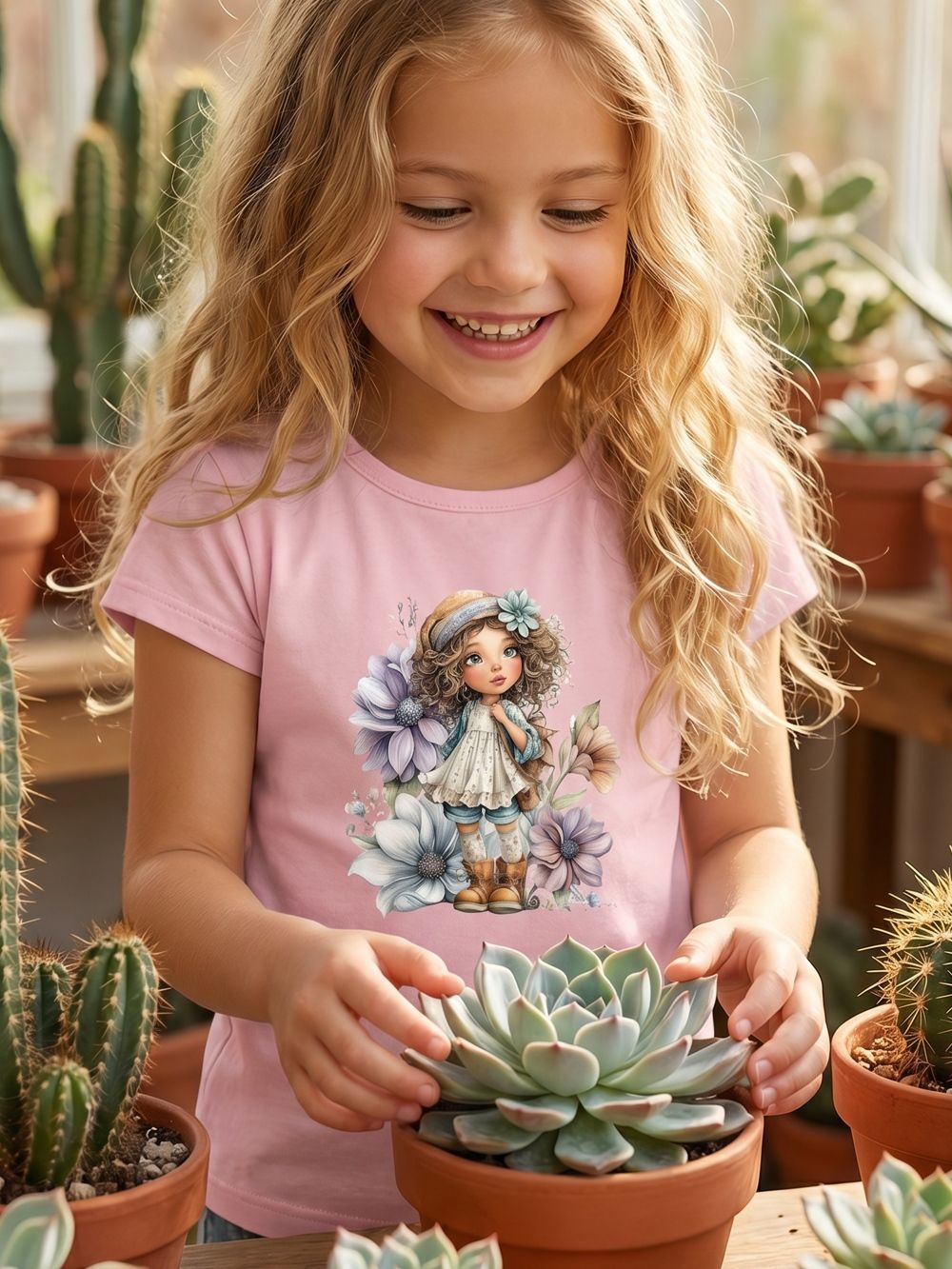 T-shirt with short sleeves FLOWER GIRL