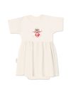 Baby bodysuit dress SWEET STRAWBERRY with short sleeves