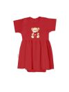 Baby bodysuit dress TEDDY LOVE with long sleeves