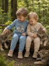 Boys' long-sleeved T-shirt CUTE WOLF