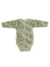 Children's long-sleeved wrap bodysuits WOOD