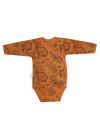Children's long-sleeved wrap bodysuits WOOD