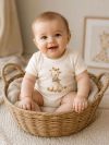 Children's short-sleeved bodysuits GIRAFFE
