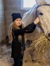 Dívčí mikina na zip s obrázkem koní