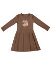 Girls' LEOPARD BLOOM long-sleeved dress