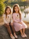 Girls' long-sleeve tulle dress  SWAN and PRINCESS