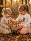 Girls' long-sleeved T-shirt AUTUMN WALK