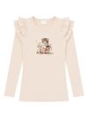 Girls' long-sleeved T-shirt CAT and CUP