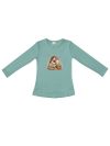 Girls' long-sleeved T-shirt  GIRL and WOLF