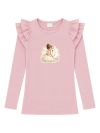 Girls' long-sleeved T-shirt  SWAN and PRINCESS