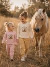 Girls' long-sleeved T-shirt WILD and FREE