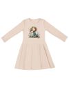 Girls' RABBIT and GIRL long-sleeved dress