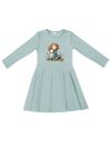 Girls' RABBIT and GIRL long-sleeved dress