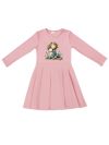 Girls' RABBIT and GIRL long-sleeved dress
