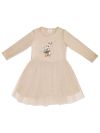 Girls' tulle BUNNY dress with long sleeves