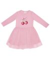Girls' tulle SWEET CHERRY dress with long sleeves