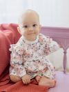 Long-sleeved flounce skirt bodysuit ROSES