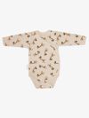 Long-sleeved wrapover bodysuit BABY GIRAFFE