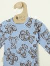 Long-sleeved wrapover bodysuit TEDDY BEARS
