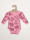Long-sleeved wrapover bodysuit TEDDY BEARS