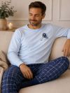 Men's long-sleeved pajamas HOCKEY PLAYER