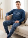 Men's long-sleeved pajamas SPOLOČNÝ ČAS