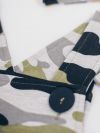 Trousers with suspenders Camouflage print