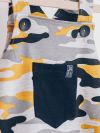 Trousers with suspenders Camouflage print