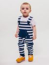 Trousers with suspenders striped Whale