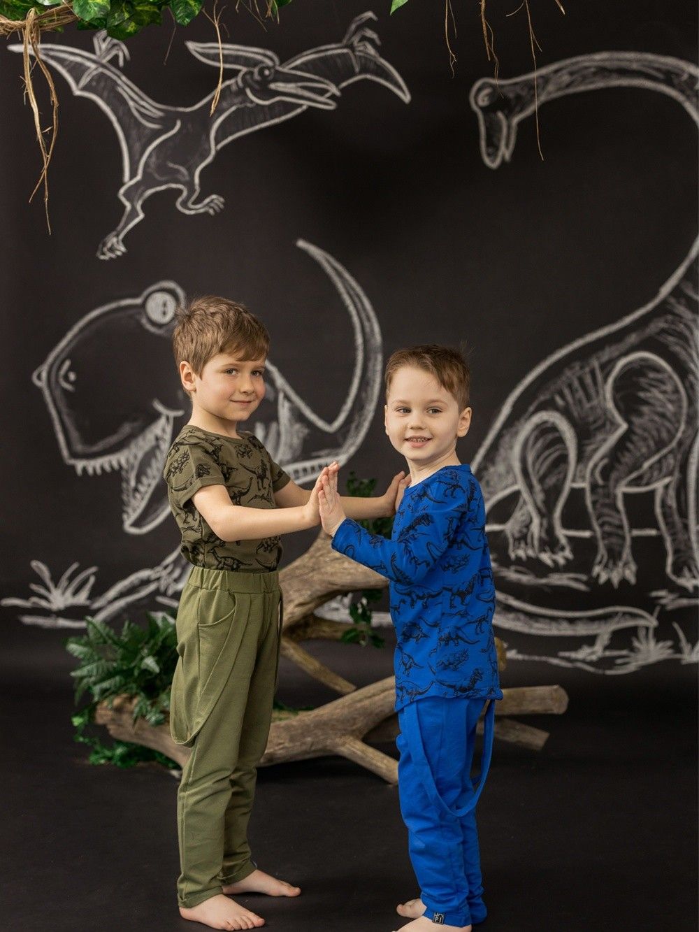 Trousers with braces one-color DINO