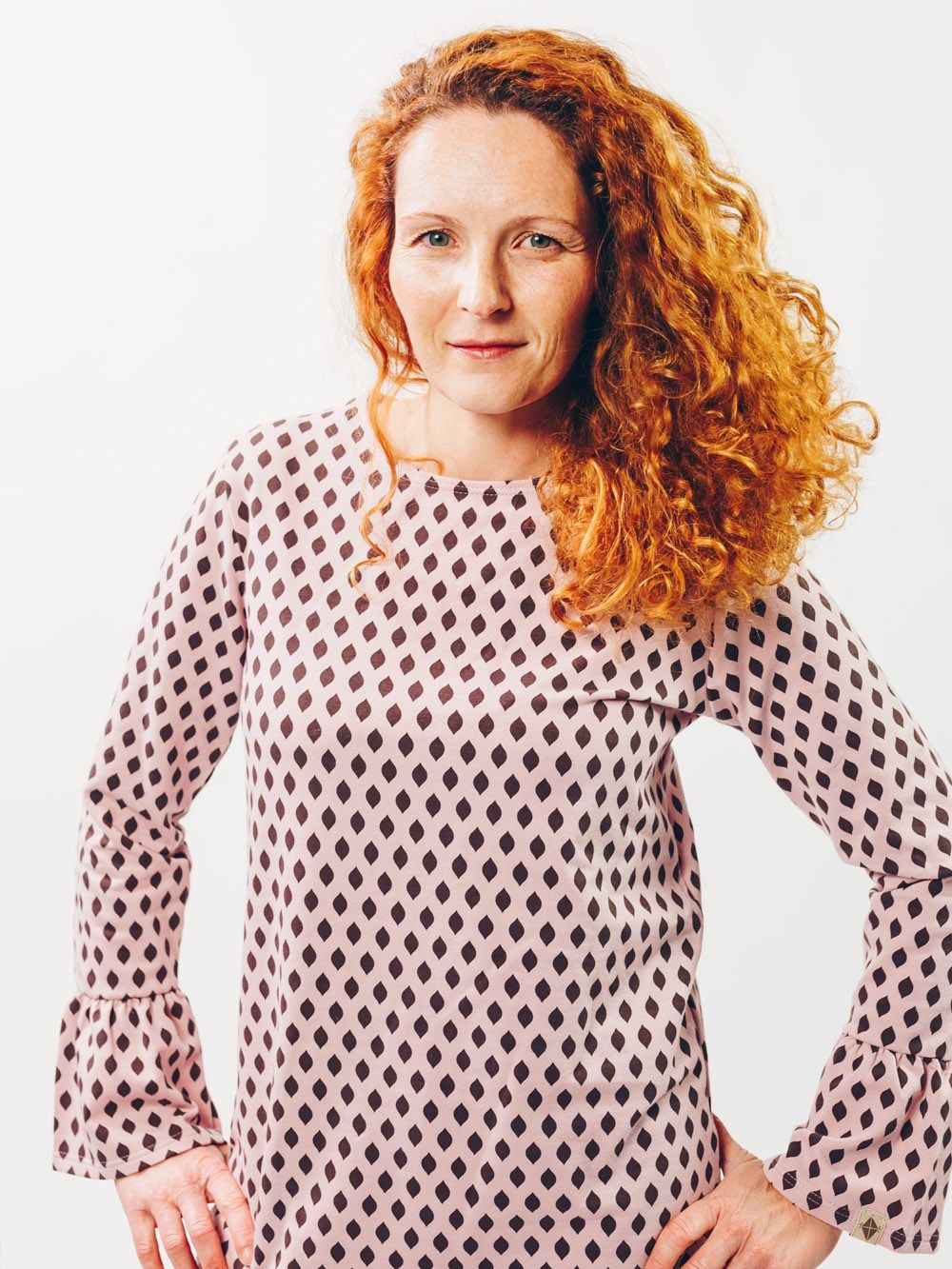 Women's bell-sleeved tunic Rose