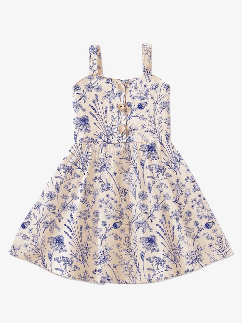 Women's dress with straps HERBARIUM
