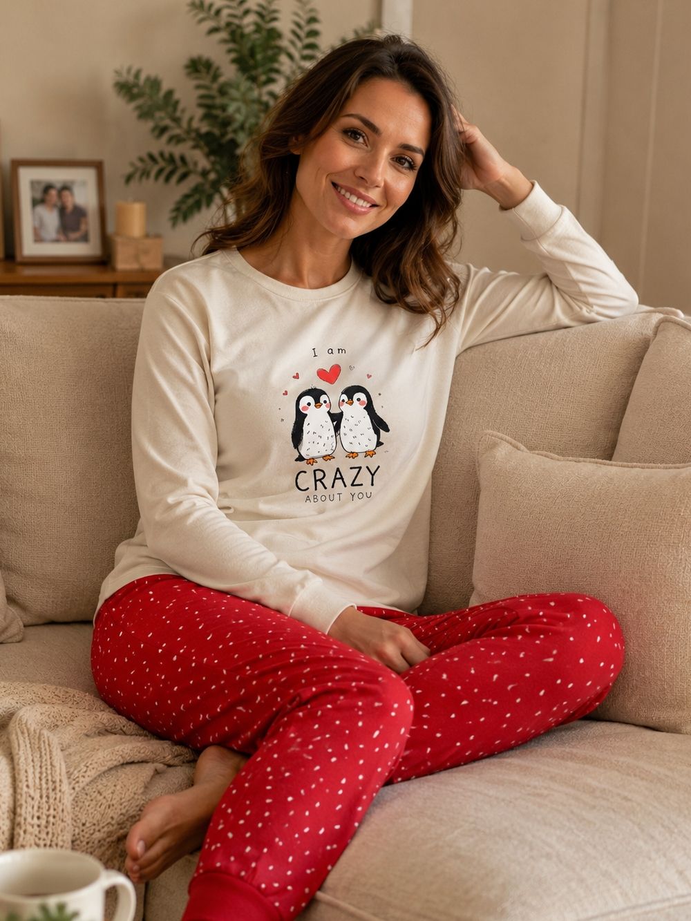 Women's pyjamas CRAZY ABOUT YOU long sleeves