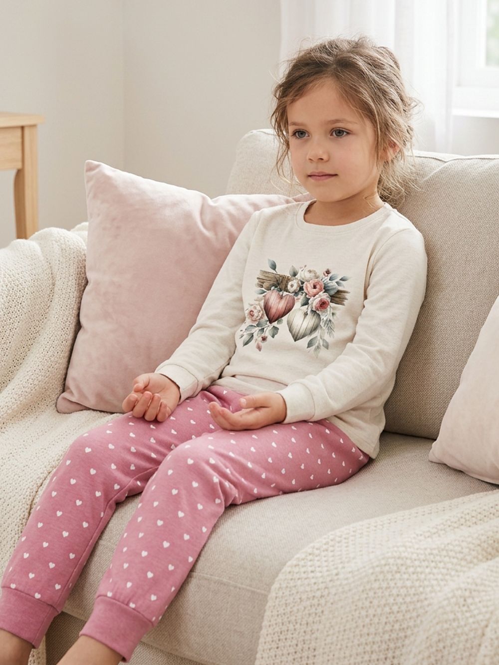 Women's pyjamas LOVE in BLOOM long sleeves